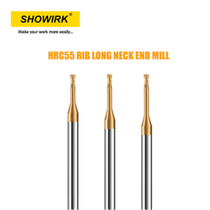 Solid Carbide HRC55 Long Neck RIB Carbide End Mill for Mould Produce