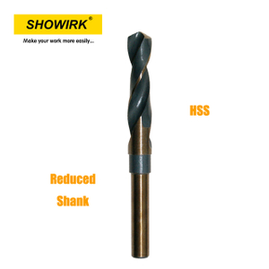 HSS Reduced Shank Twist Drill Bit For Aluminum with Black and Gold Coating