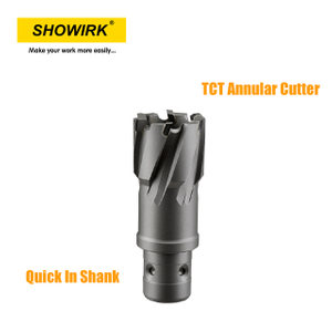 TCT Annular Cutter with Quick-In Shank for Steel Rail Drilling