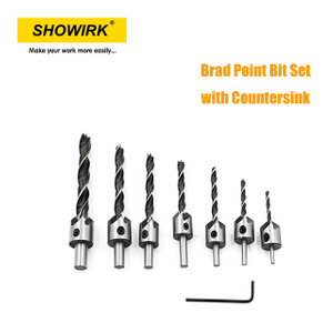 Brad Point Shell Drill Set Countersink For Woodworking
