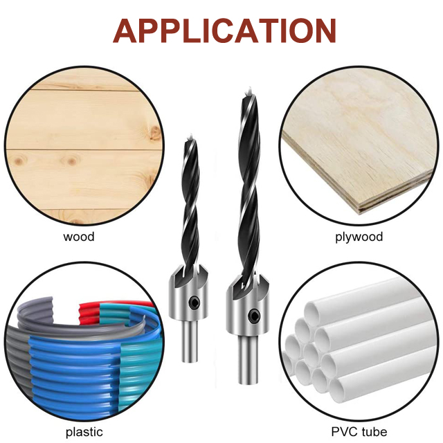 Brad Point Bit with Countersink Application