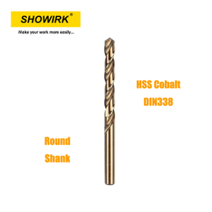 DIN338 Full Ground HSS M35 Cobalt 5% Twist Drill Bits in Coffee Finish with 135° Split Point Cut